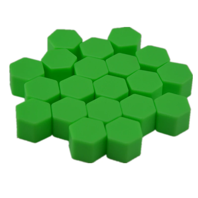 Стайлинга автомобилей 20 штук силикагель зеленые Колесные гайки защитные чехлы с