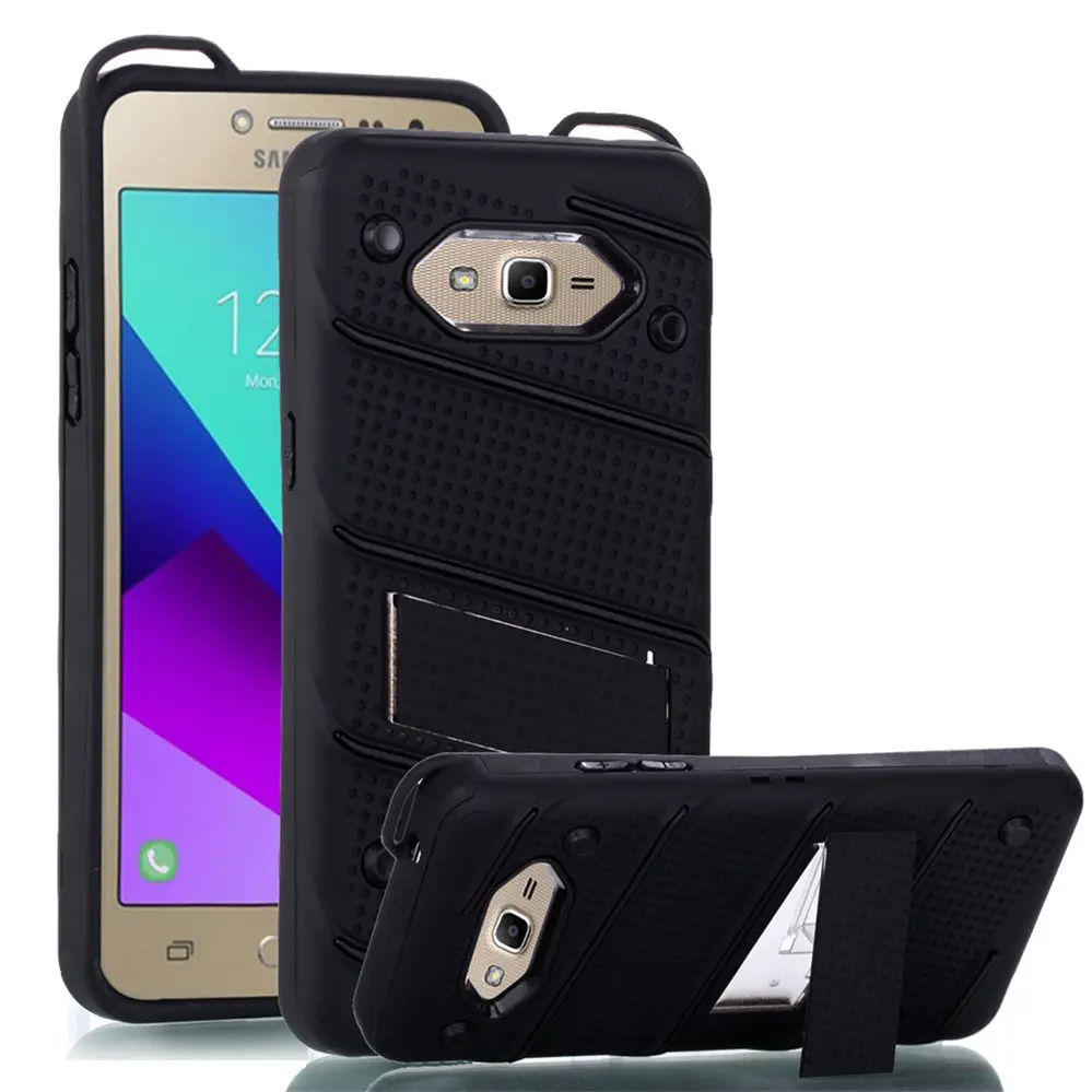 Для Samsung Galaxy J2 премьер [Шарм] волновой точки и twill Hybrid PC + TPU Броня чехол со