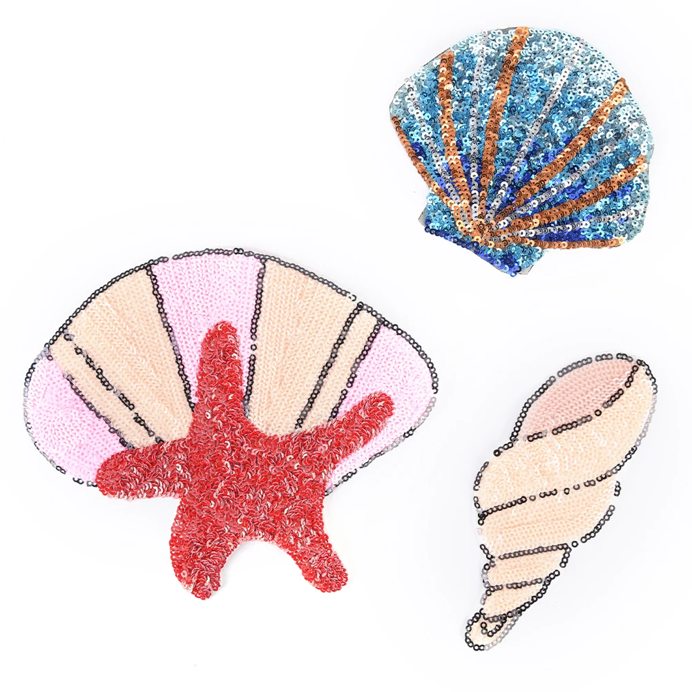 Новинка 1 шт. ракушки морской звезды пайетки пришитые патчи для одежды сделай сам