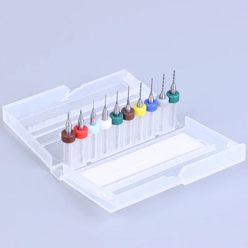 

10pcs 0.1/0.3/1.1mm PCB Mini Drill Bit Tungsten Steel Carbide For Print Circuit