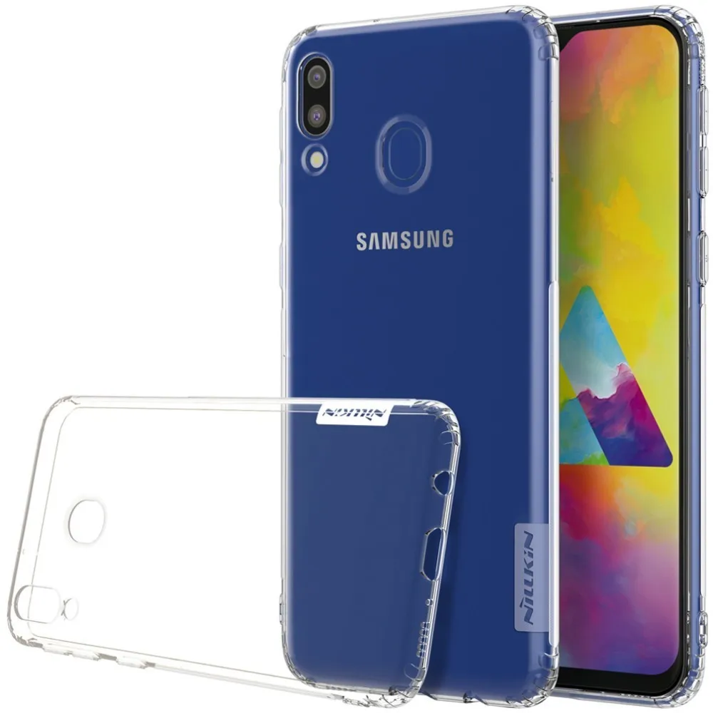 White Чехол для samsung Galaxy M20 Nillkin натуральный мягкий TPU прозрачный брендовый чехол для samsung M20 - Цвет: White