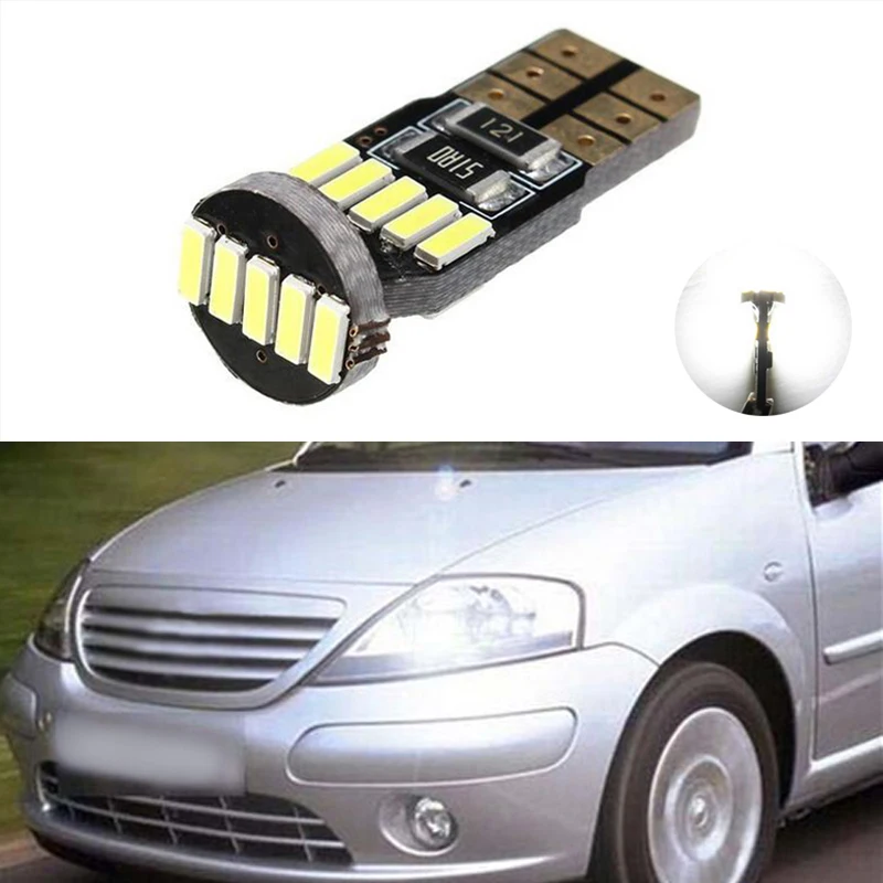 1x W164 T10 W5W светодиодный 4014SMD клиновидный светильник боковой без ошибок для Citroen C4 C5