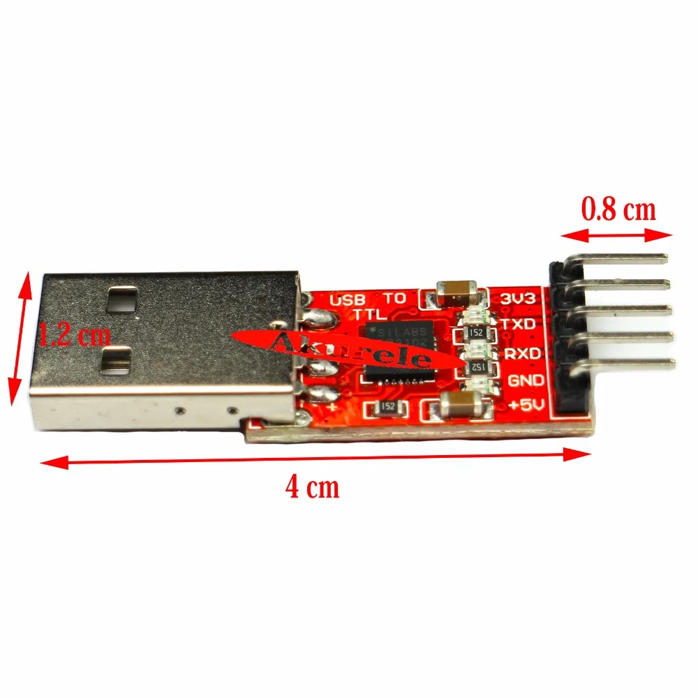 50 шт. CP2102 USB 2 0 к UART TTL 5 контактный модуль разъема последовательный