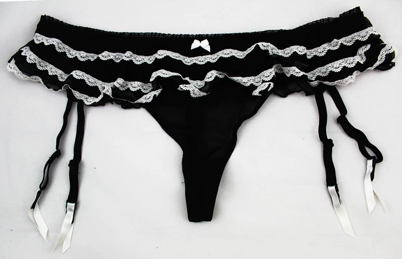 Женский/Женский многослойный/торт дизайн черный белый кружевной пояс для чулок