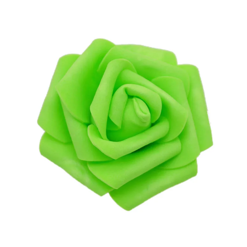 F12 green 20 шт 6 см большие ПЭ пены розы искусственные головки цветов для украшения свадебной вечеринки DIY венки товары для декоративного рукоделия - Цвет: F12 green