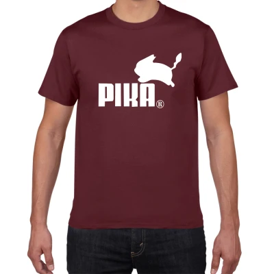 wine red Забавная футболка, милые футболки homme Pumba/Pira, мужские хлопковые топы с короткими рукавами, крутая футболка, летний Трикотажный костюм, футболка для мужчин - Цвет: wine red