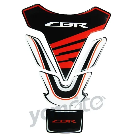 Black 3D Мотоцикл Танк Pad Защитная Наклейка Наклейки чехол для Honda CBR 250RR 600RR 900RR 1000RR 650F 500R наклейки - Цвет: Black