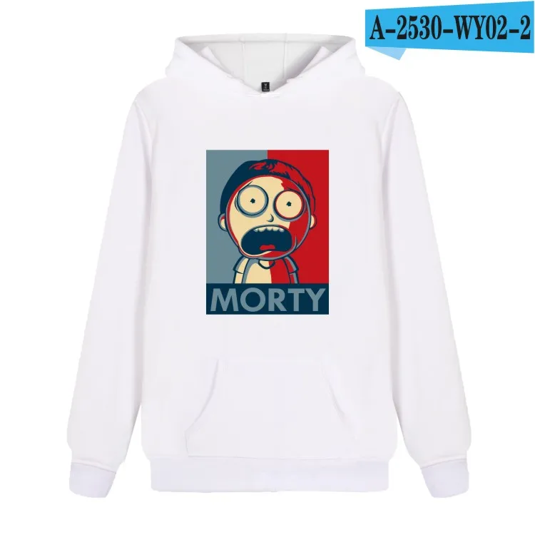 LUCKYFRIDAYF Rick And Morty мужская толстовка с капюшоном Harajuku/Женская хлопковая Осенняя аниме-Толстовка Кепка для мужчин/женщин толстовки уличная одежда - Цвет: white