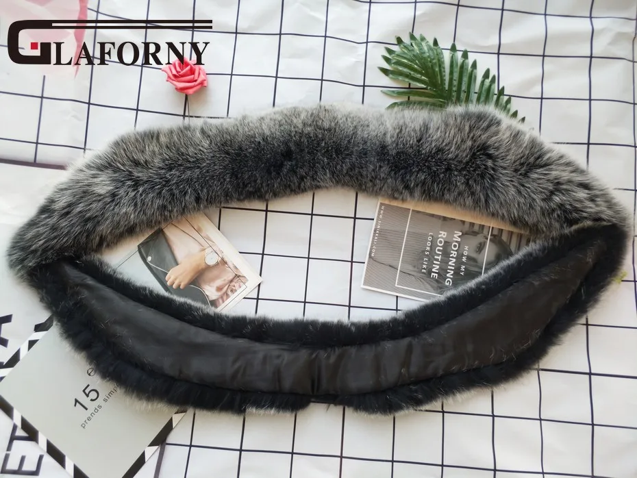 Glaforny, Новое поступление, натуральный Лисий мех, воротники, натуральный мех, шарф, супер большой роскошный шарф, женский теплый шарф 100 см