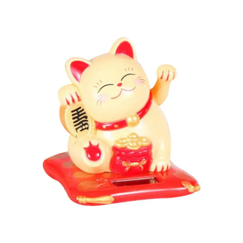 Y Черный/белый на солнечных батареях Maneki Neko приветствие удача кошка счастливчик для дома автомобиль Отель Ресторан Декор Ремесло - Цвет: Y