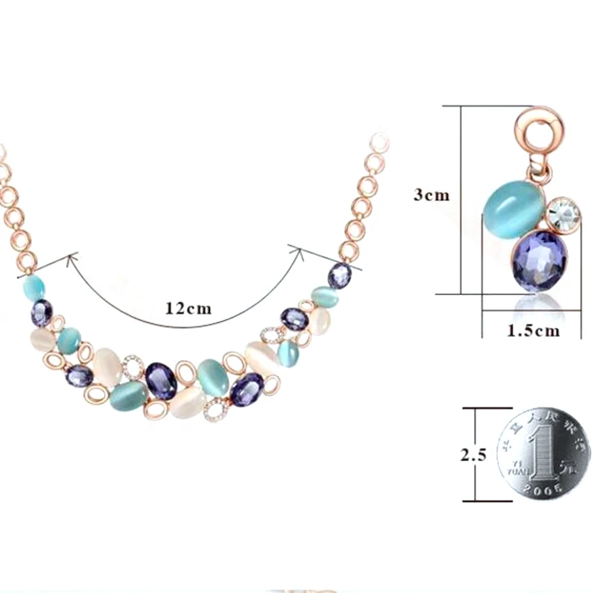 Meetcute Новые Элегантные Красочные кошачьи глаза камень короткий Чокер Ожерелье 1