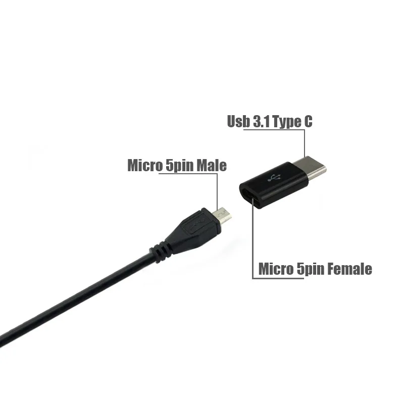 Micro usb для type c адаптер USB C кабель зарядное устройство Macbook xiaomi mi4c Nexus 5X 3 1 Type