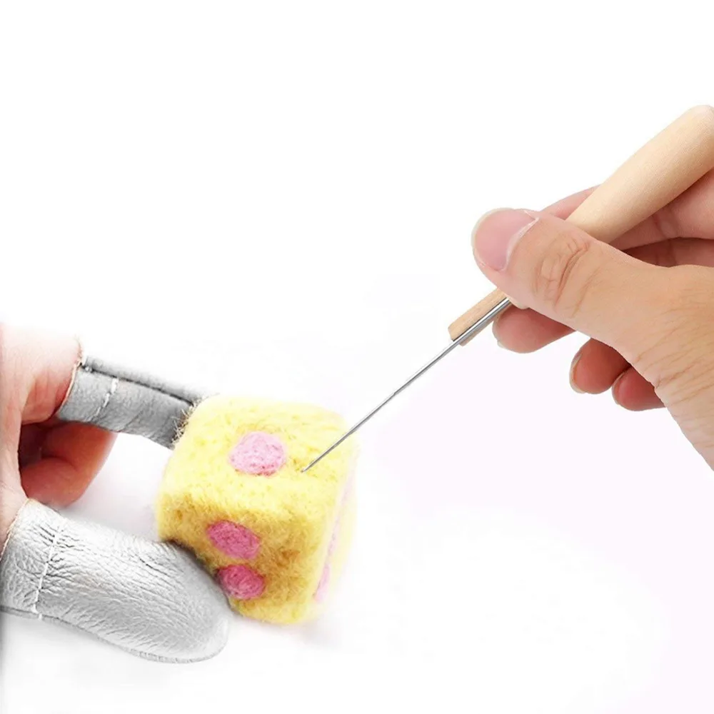 Набор игл для войлока шерстяные войлочные иглы ручной работы с деревянной ручкой