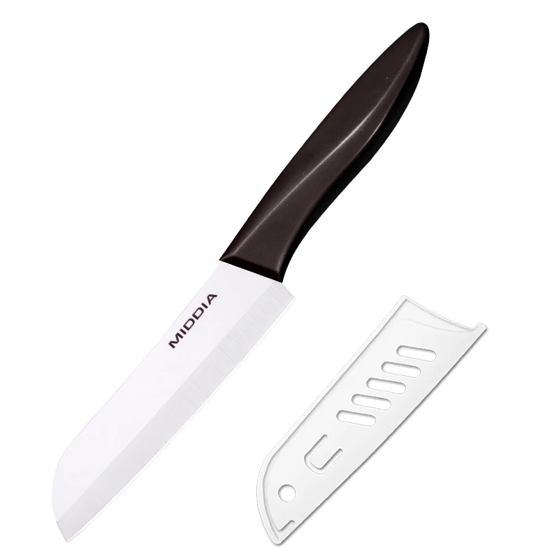 dark brown 5 дюймов кухонный керамический нож Santoku нож для суши резки Ножи с оболочкой - Цвет: dark brown