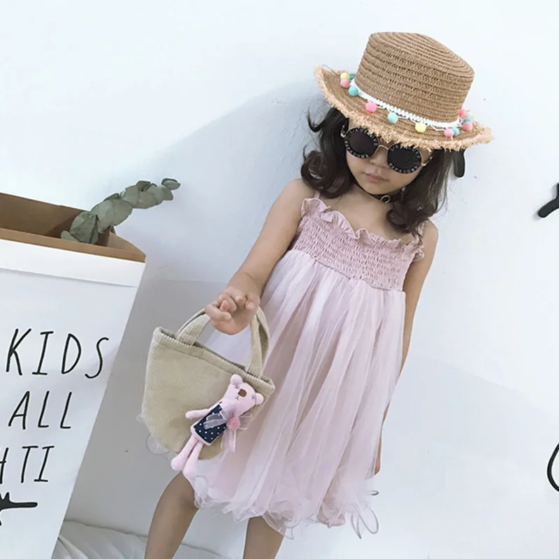 Новая летняя соломенная шляпа для девочек с широкими полями и кисточками флоппи