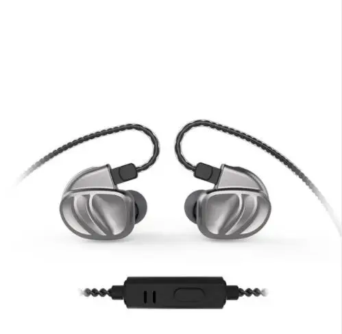 BQEYZ KC2 2BA+ 2DD Гибридный привод металлические наушники в ухо HIFI DJ Monito спортивные наушники ушные наушники гарнитура 2Pin съемная - Цвет: Silver with mic