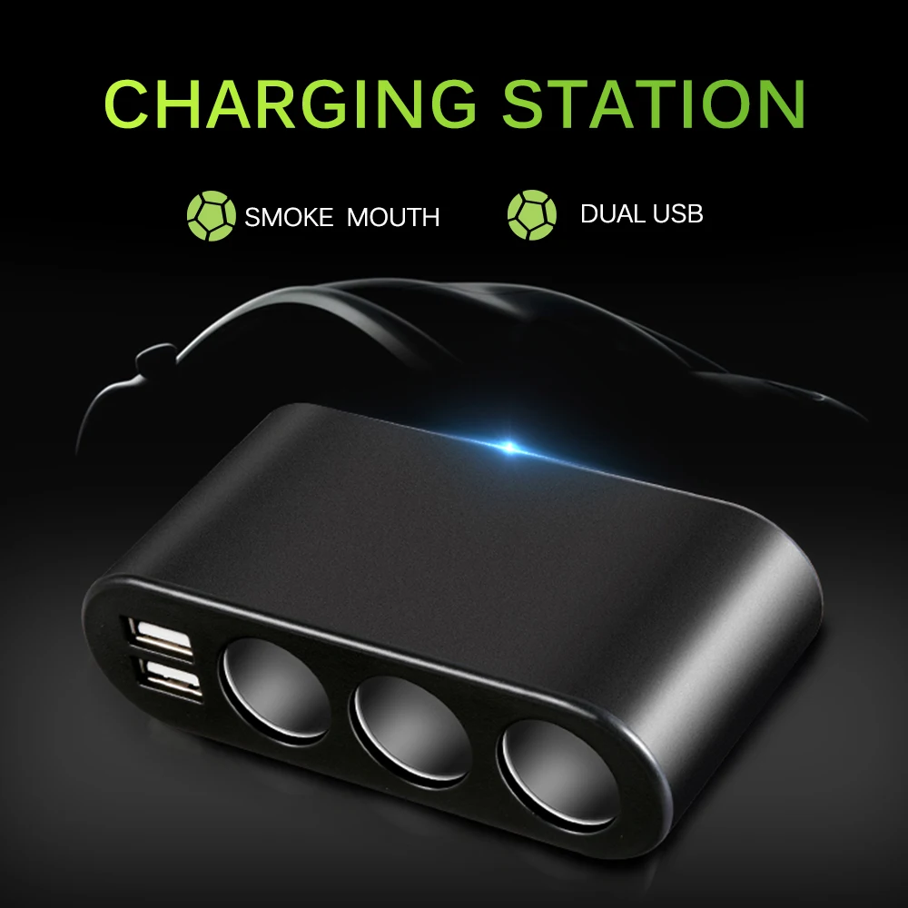 Автомобильное зарядное устройство Onever с двумя USB портами и поддержкой быстрой