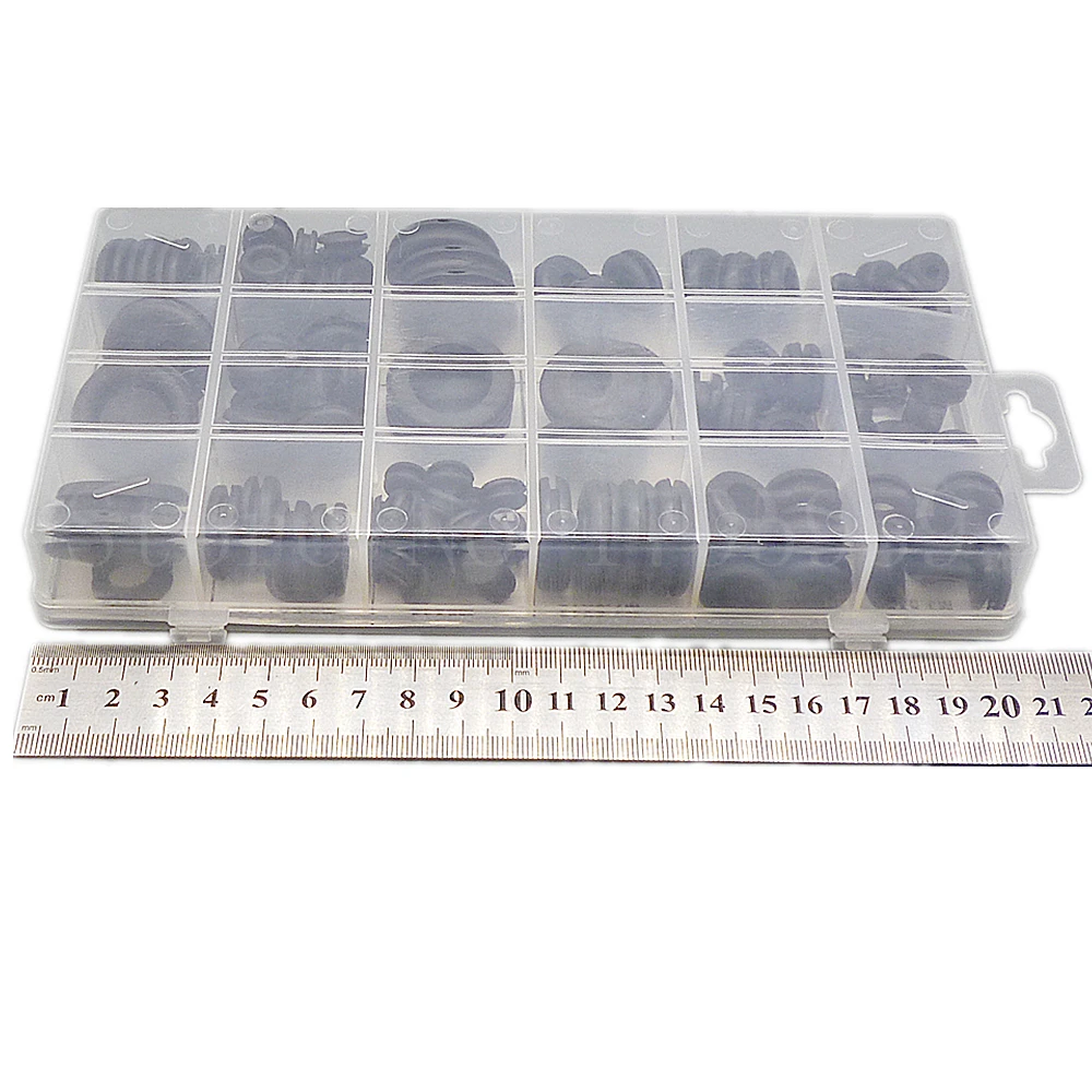 125 шт./компл. черное кольцо резиновые прокладки отверстие для брандмауэра вилка