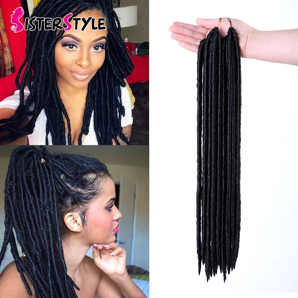 18 дюймов 24 Корни 100 г/упак. искусственного locs крючком косы дреды волосы