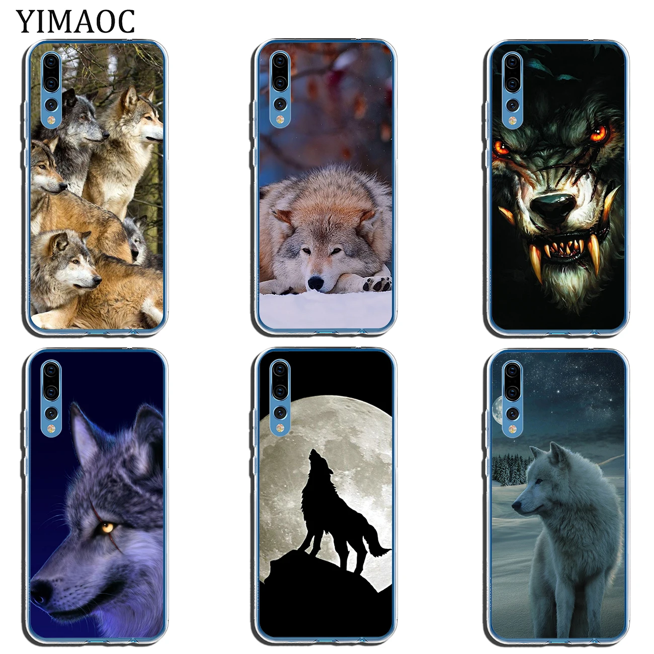 Мягкий силиконовый чехол для телефона YIMAOC The Wolf animal из ТПУ Huawei P30 P20 Pro P10 P9 P8 Lite 2016 2017