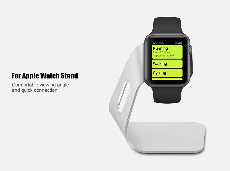 FLOVEME металлический алюминиевый держатель для зарядного устройства для Apple Watch кронштейн Подставка для зарядки для Apple i Watch зарядная док-станция