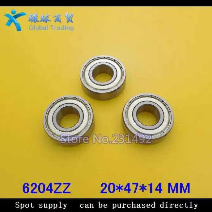 Free Shipping 10PCS 6204ZZ ABEC-5 Bearing 20*47*14MM Miniature Ball Bearings 6204Z 6204 2Z Обустройство дома