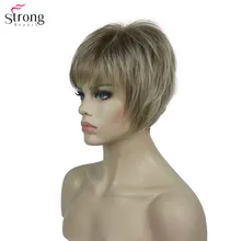 StrongBeauty синтетический парик женский бордовый/Блонд натуральные парики короткие прямые парики