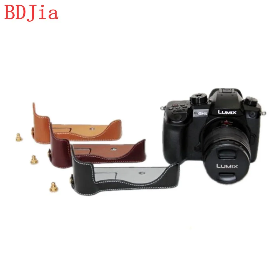 Натуральная Воловья кожа корпуса для половины камеры база Panasonic GH5 с отверстием