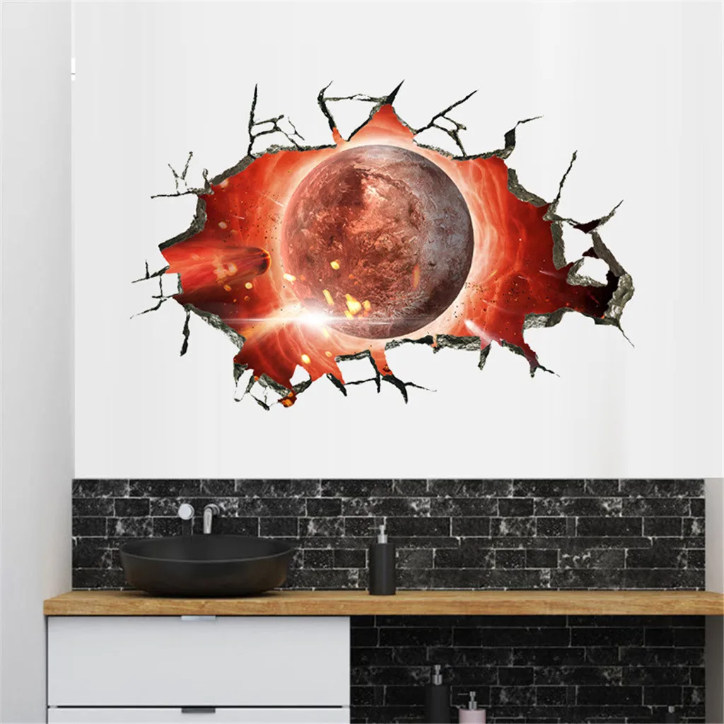 Kakuder стена наклейка 3D космическая планета съемный художественный настенный