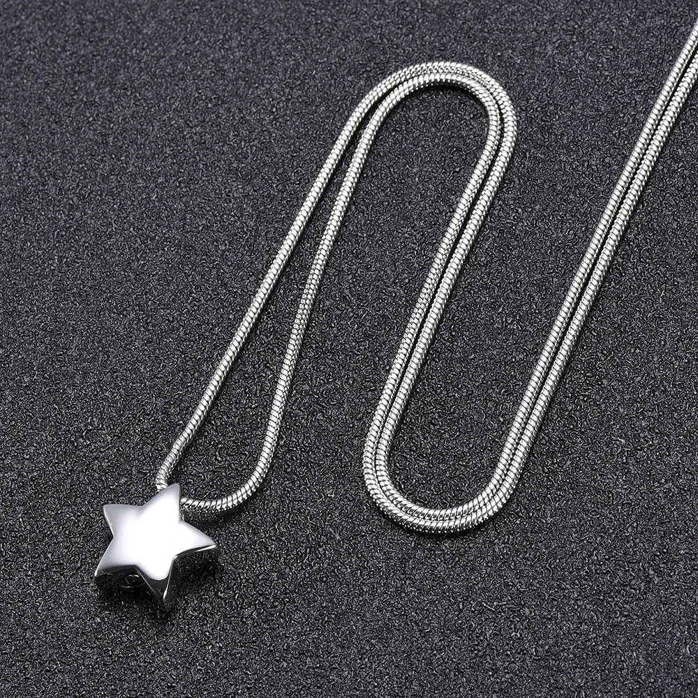 JJ9993 мини звезда из нержавеющий стали памятный ожерелья для женщин DIY гравировки