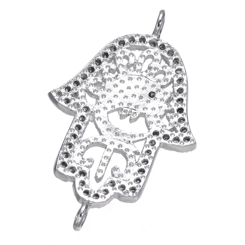 5 шт. винтажные циркониевые Подвески Hamsa для браслетов и ожерелий Сделай Сам
