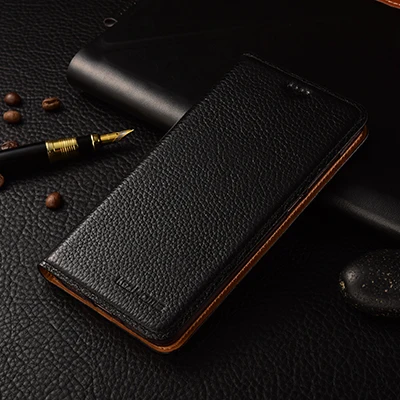 KEZiHOME для Nokia lumia 950 XL Чехол Флип Натуральная кожа Мягкий силиконовый чехол для microsoft lumia 950 XL - Цвет: Black
