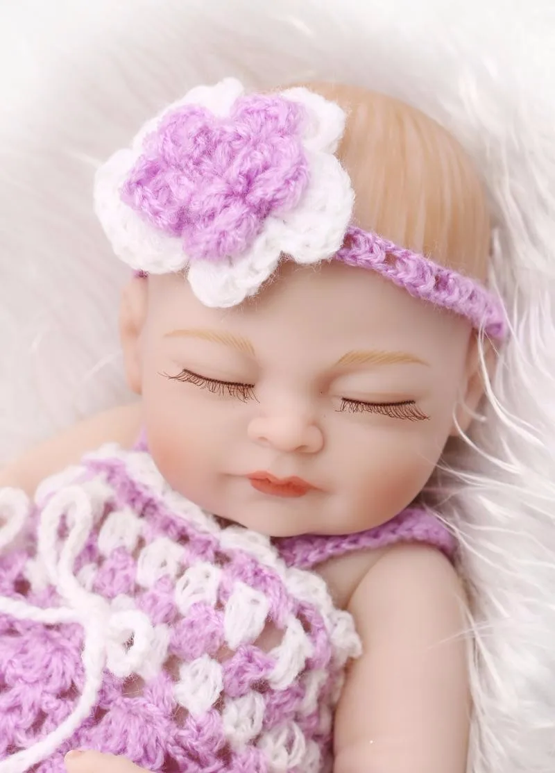 10 дюймов 25 см Reborn Baby Doll Мягкий силикон Реалистичная игрушка подарок для детей
