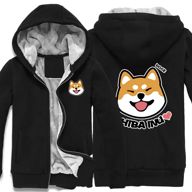 Симпатичная Толстовка Doge зимнее пальто Шиба-ину куртка Новые Горячие мужские