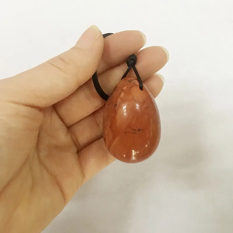 Натуральный Полированный Красный jaspe яйца jade Yoni для женщин kegel упражнения