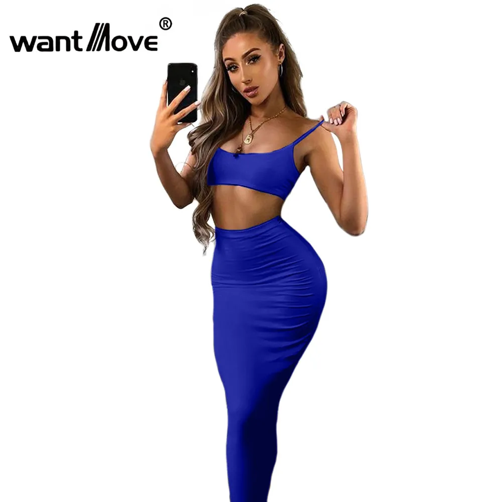 Женский летний сексуальный комплект Wantmove из двух предметов короткий топ на