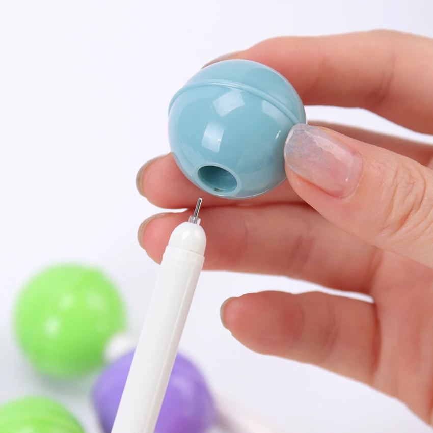 Гелевая ручка леденец креативная пластиковая с черными чернилами Офисная