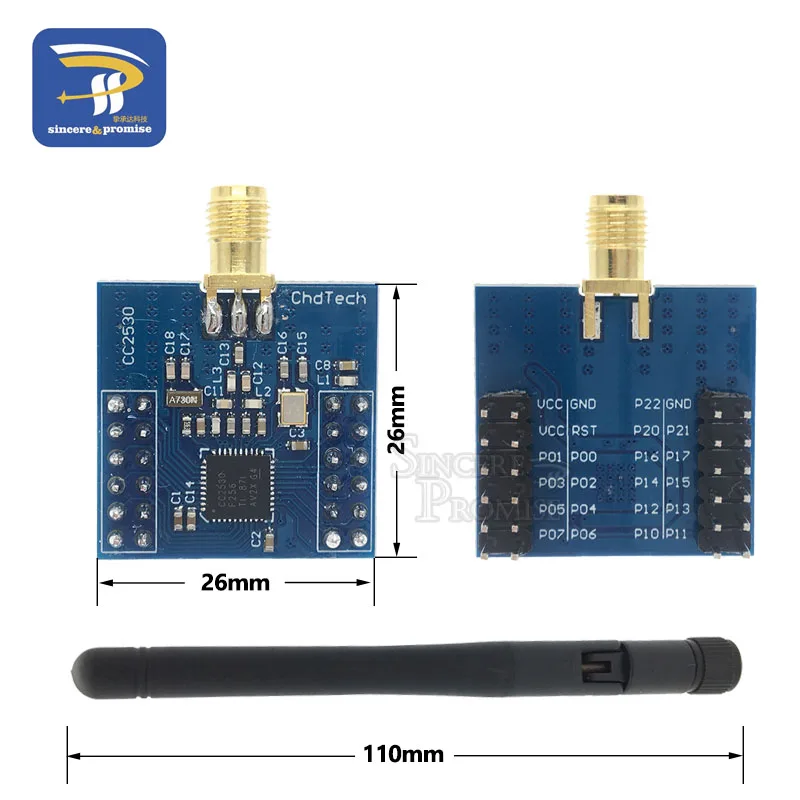 Бесплатная доставка! CC2530 Zigbee модуль UART беспроводная основная плата макетная