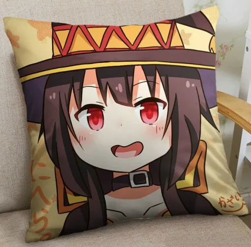 Японское аниме Bungou бродячие собаки бросок подушки или Наволочки Чехол KonoSuba Божье благословение на этом чудесном мире! Megumi