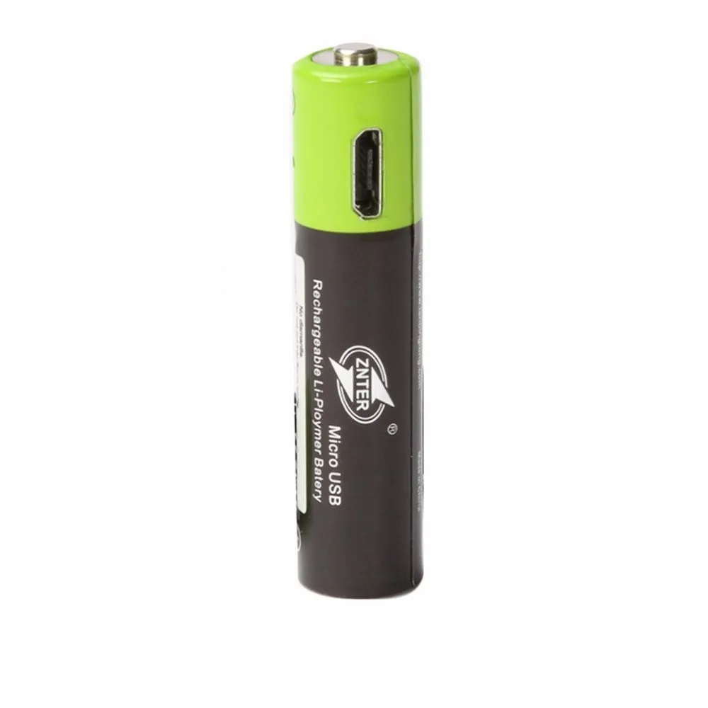 1PCS Battery Горячая ZNTER 1,5 V AAA перезаряжаемая батарея 600 mAh USB перезаряжаемая литий-полимерная батарея Быстрая зарядка через кабель Micro USB - Цвет: 1PCS Battery