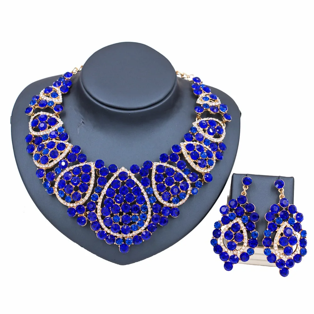 Изысканный комплект ювелирных изделий в Дубае роскошный золотой цвет