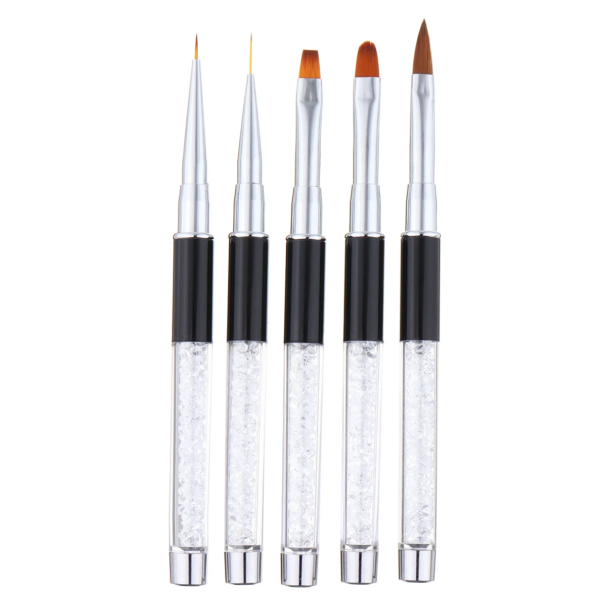 Monja 5 видов стилей кисти для дизайна ногтей акриловый УФ-гель наращивания со