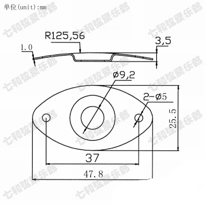 Гитарный разъем с овальным золотым отверстием 2 шт. пластинчатый вход для гитары