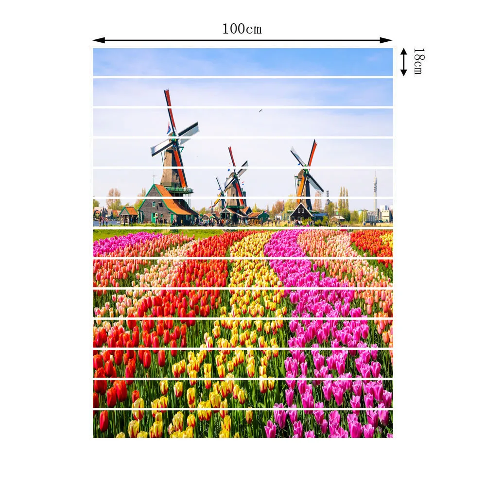 13 шт./компл. Творческий 3D ветряная мельница &quotсделай сам&quot Цветы лестница стены