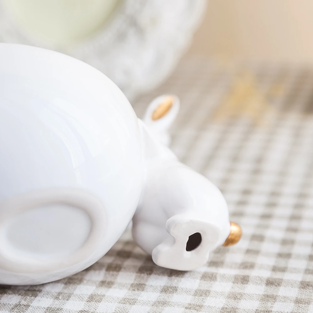 Кролик фигурный животный керамический ящик двойного назначения маленькая чаша