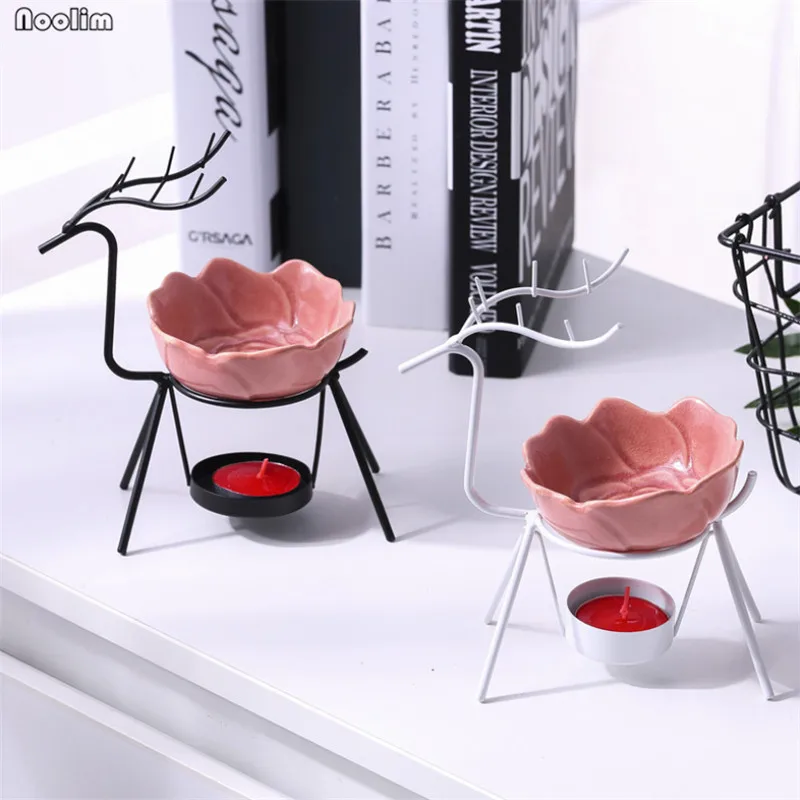 Креативная масляная горелка из нержавеющей стали в виде оленя подсвечник лампа