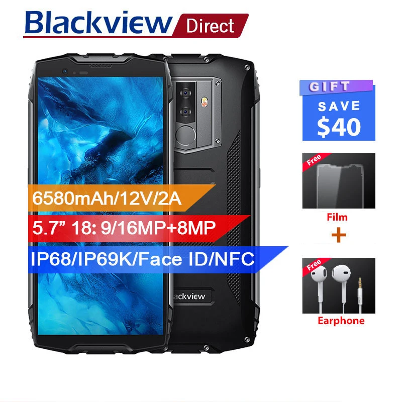 Blackview BV6800 Pro IP68 Водонепроницаемый смартфон 4 GB + 64 5 7 &quot18:9 4G мобильного телефона 16MP
