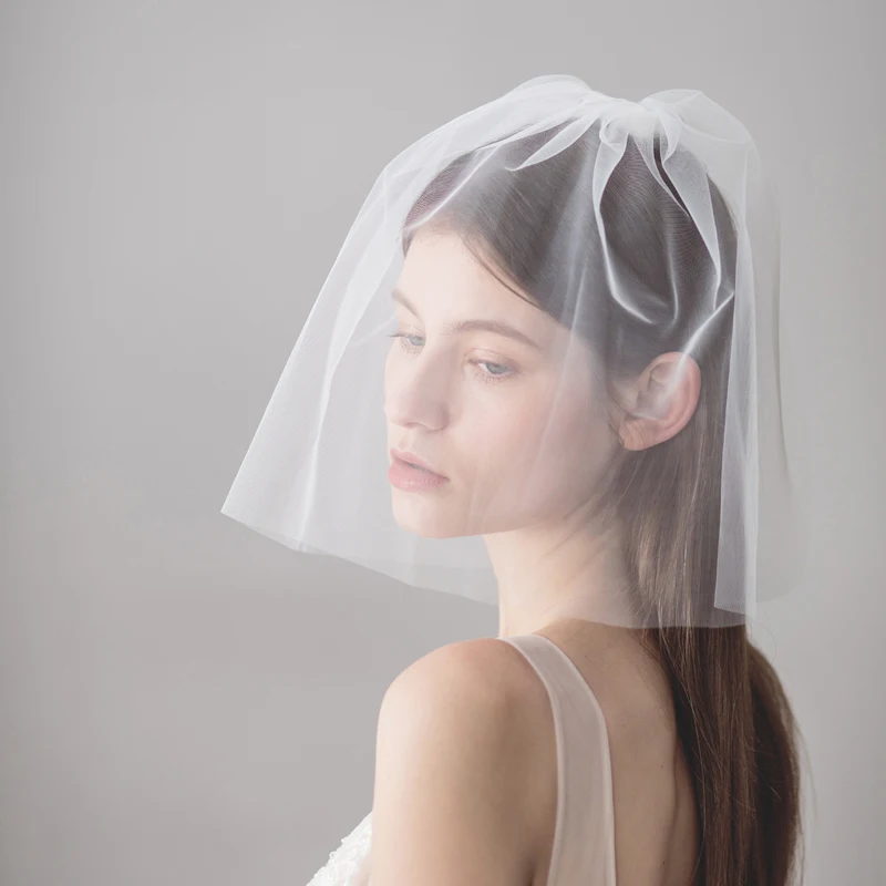 

SLBRIDAL Two-Layer Wedding Veils With Combs Ivory Bridal Veils Wedding Wear Accessories For Bride Mariage Women