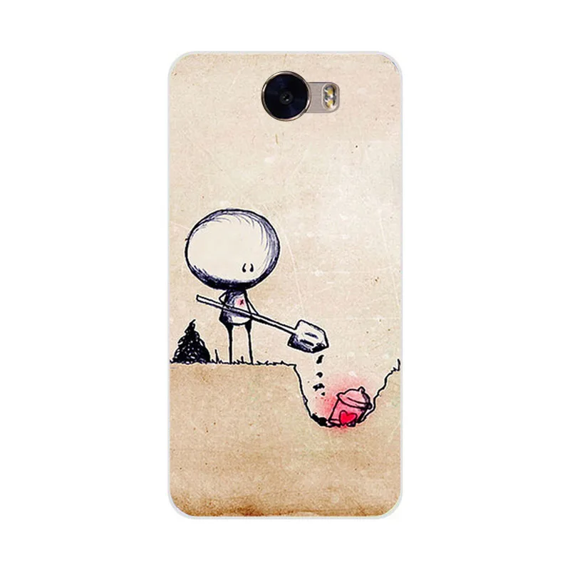 Huawei y5 ii Case Silicon Fashion Cartoon Painting Soft TPU IMD Back Cover for huawei 2 Transparent Phone Bags |