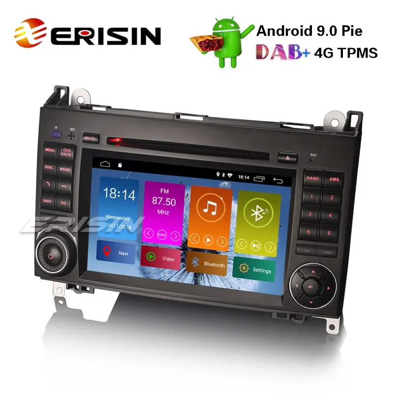 Erisin ES2972B 7 &quotAndroid 9 0 DAB + автомобильный стерео для Mercedes A/B Class Sprinter Vito Viano gps SatNav CD |